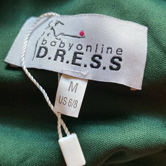 Pretty Party dress. Green hi-low dress, women’s size Medium (6/8) - Picture 11 of 12